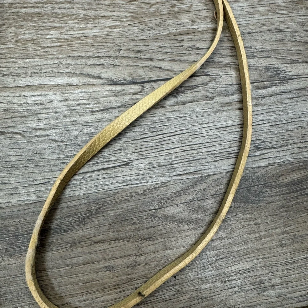 Beige Leather Crossbody Shoulder Bag - Picture 3 of 3